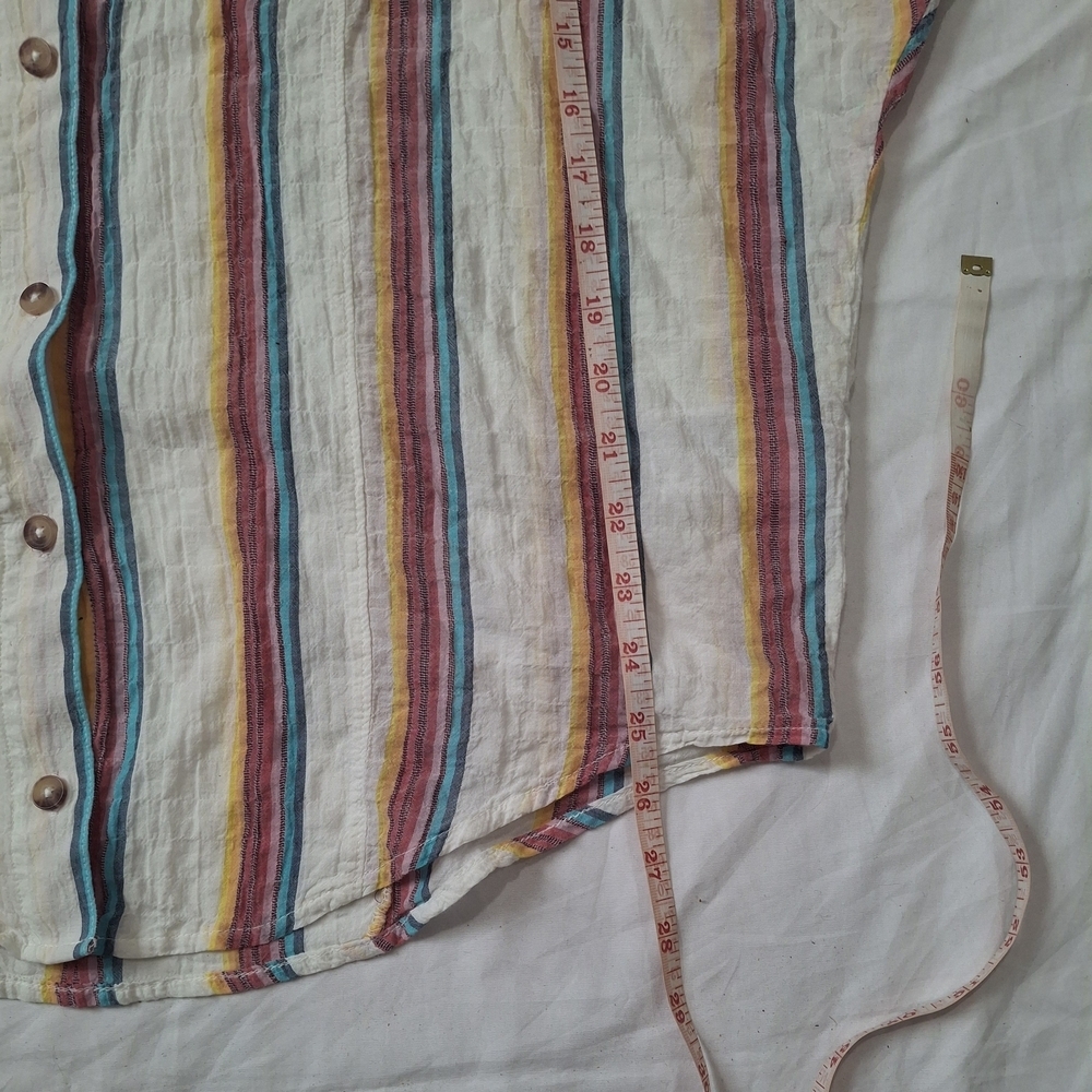 BDG Wome's Multicolor Striped Button-Up Shirt - Picture 6 of 9